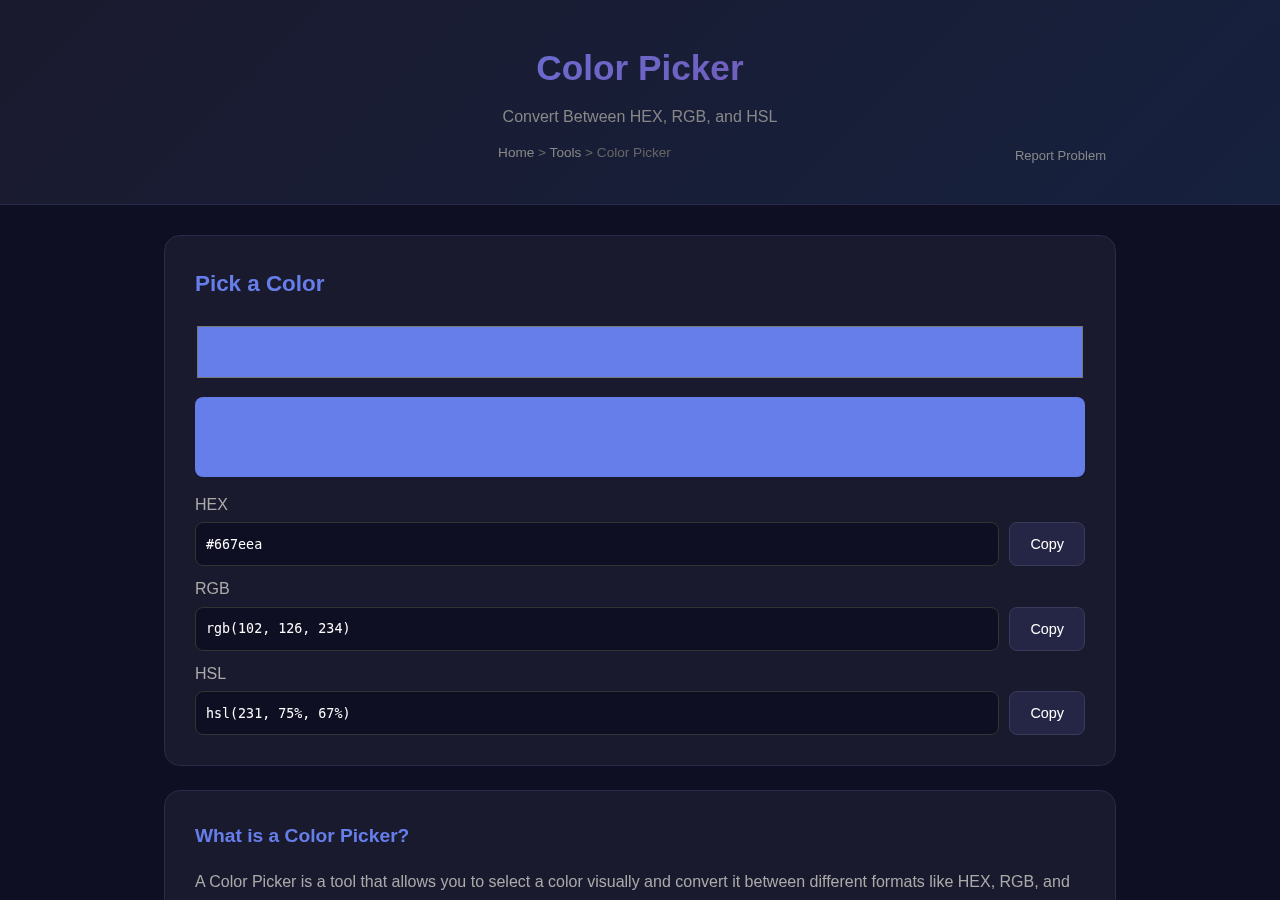 Pick Color Online — Free Tool
