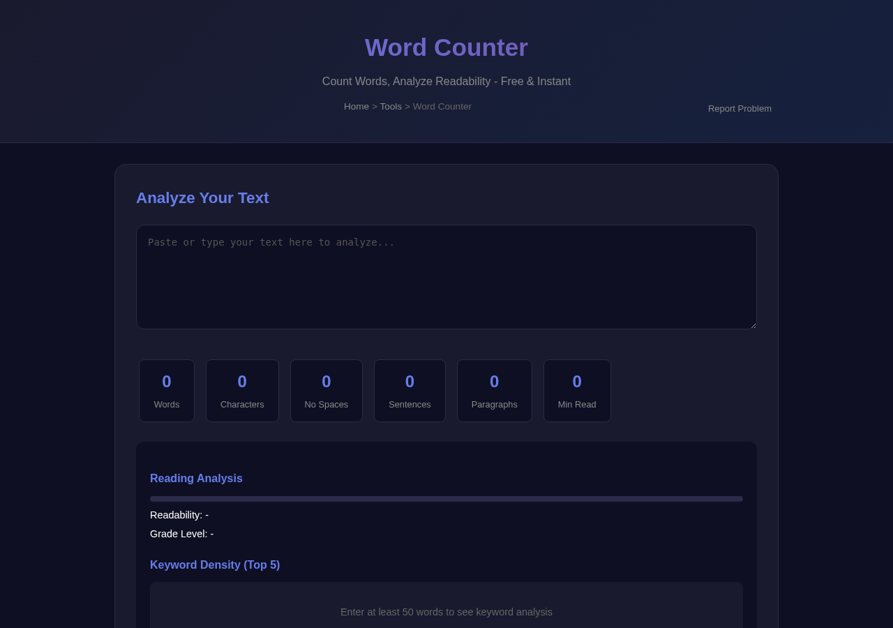 Count Word Online — Free Tool