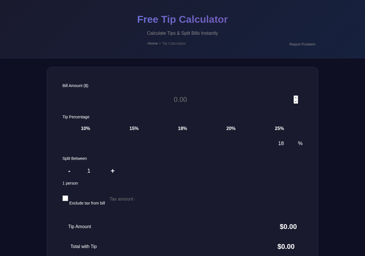 Calculate Tips Online — Free & Easy Tool