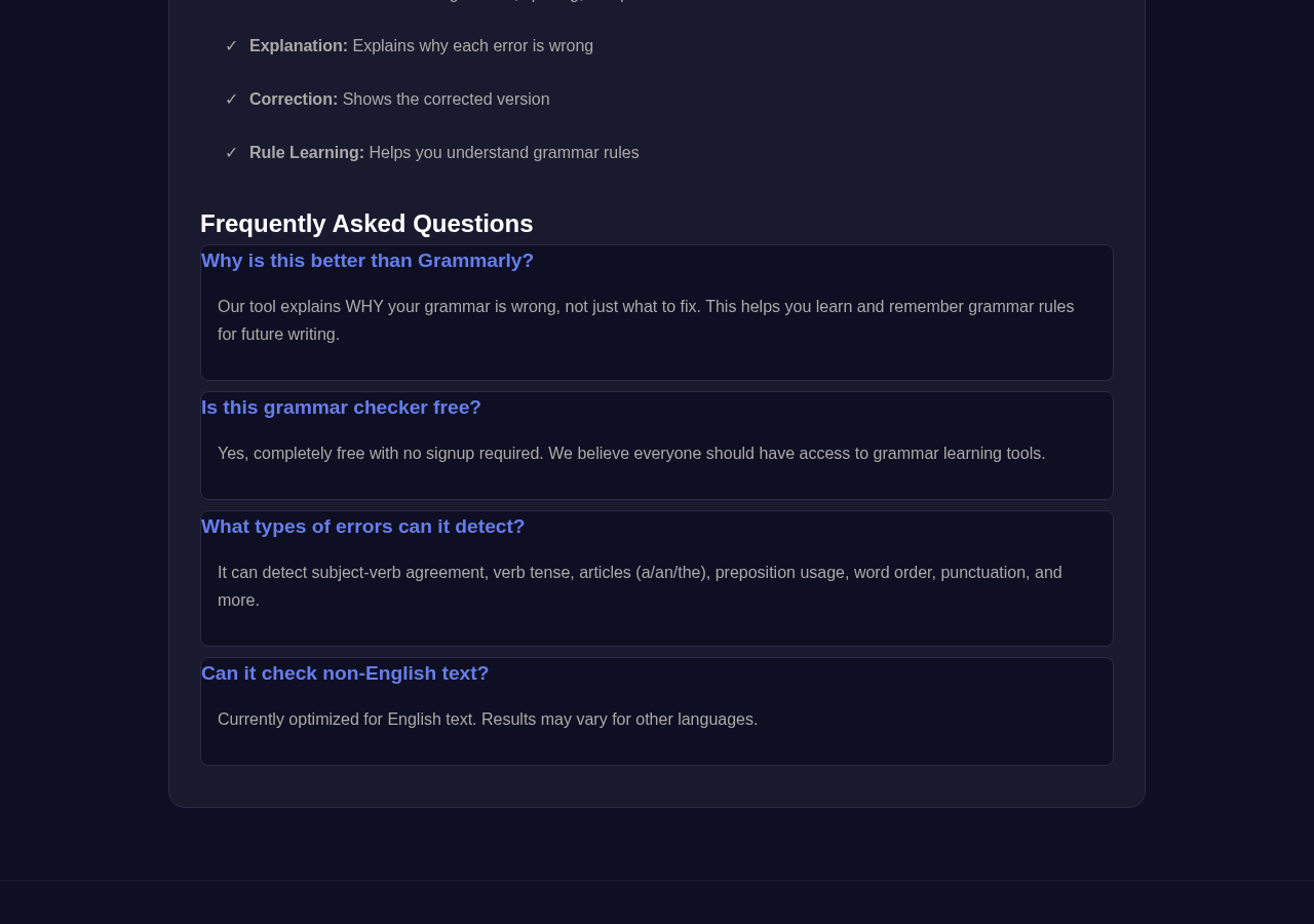 Grammar Checker tool interface