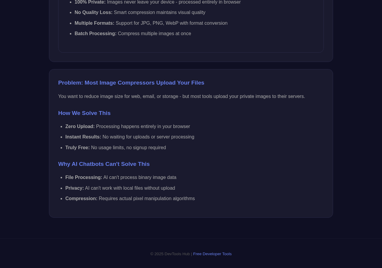 Image Compressor tool interface