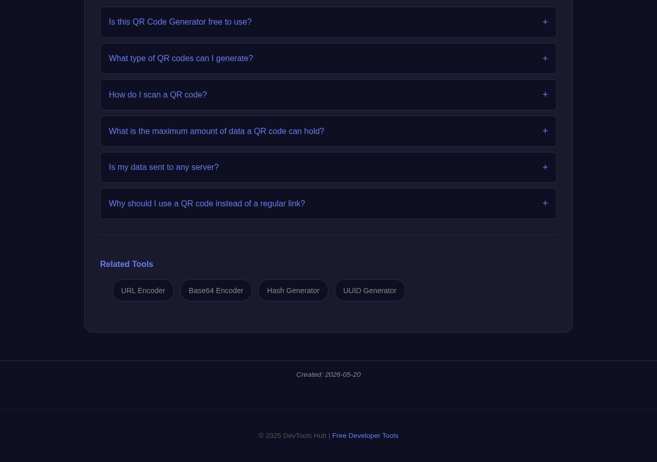 Qr Code Generator tool interface