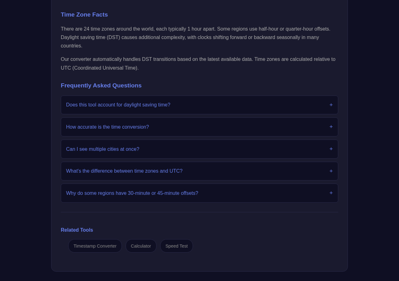 Time Zone Converter tool interface