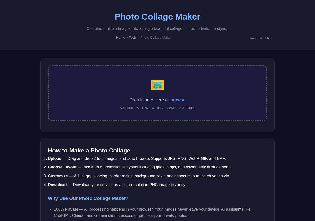 Photo Collage Maker — Free Online Tool