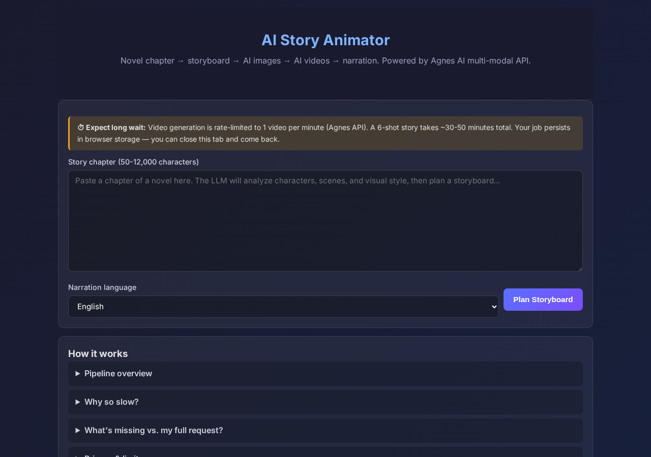 Ai Story Animator — Free Online Tool