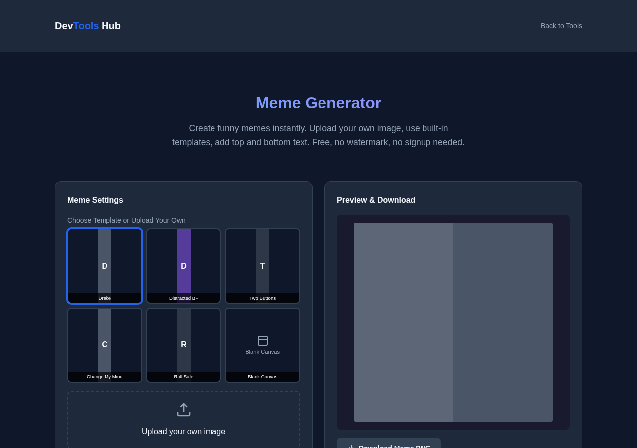 Meme Generator — Free Online Tool