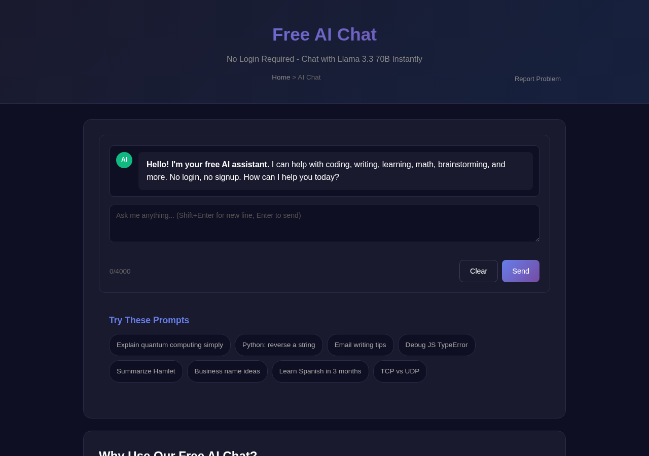 Ai Chat — Free Online Tool
