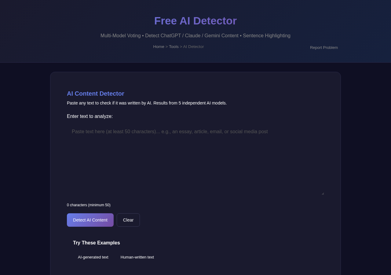 Ai Detector — Free Online Tool