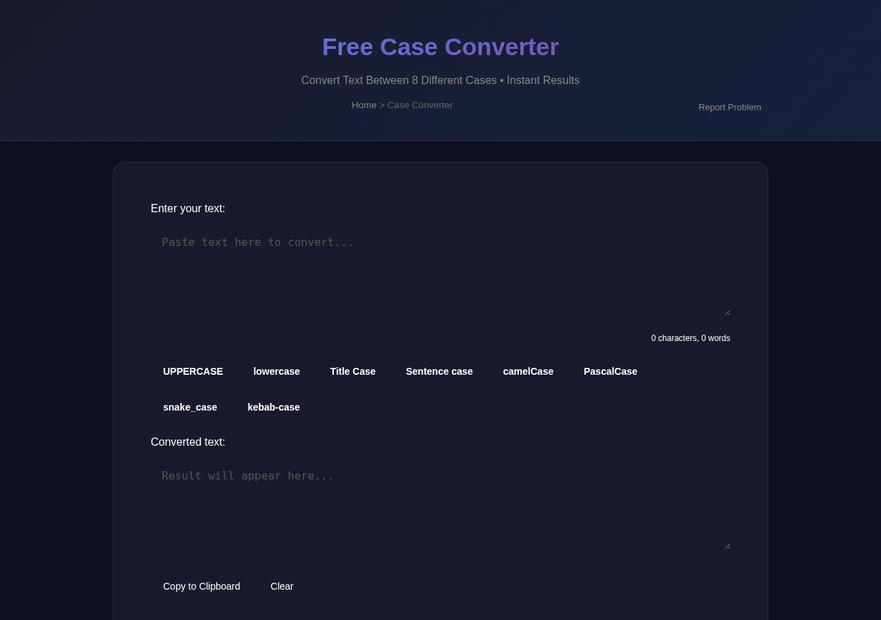 Case Converter — Free Online Tool