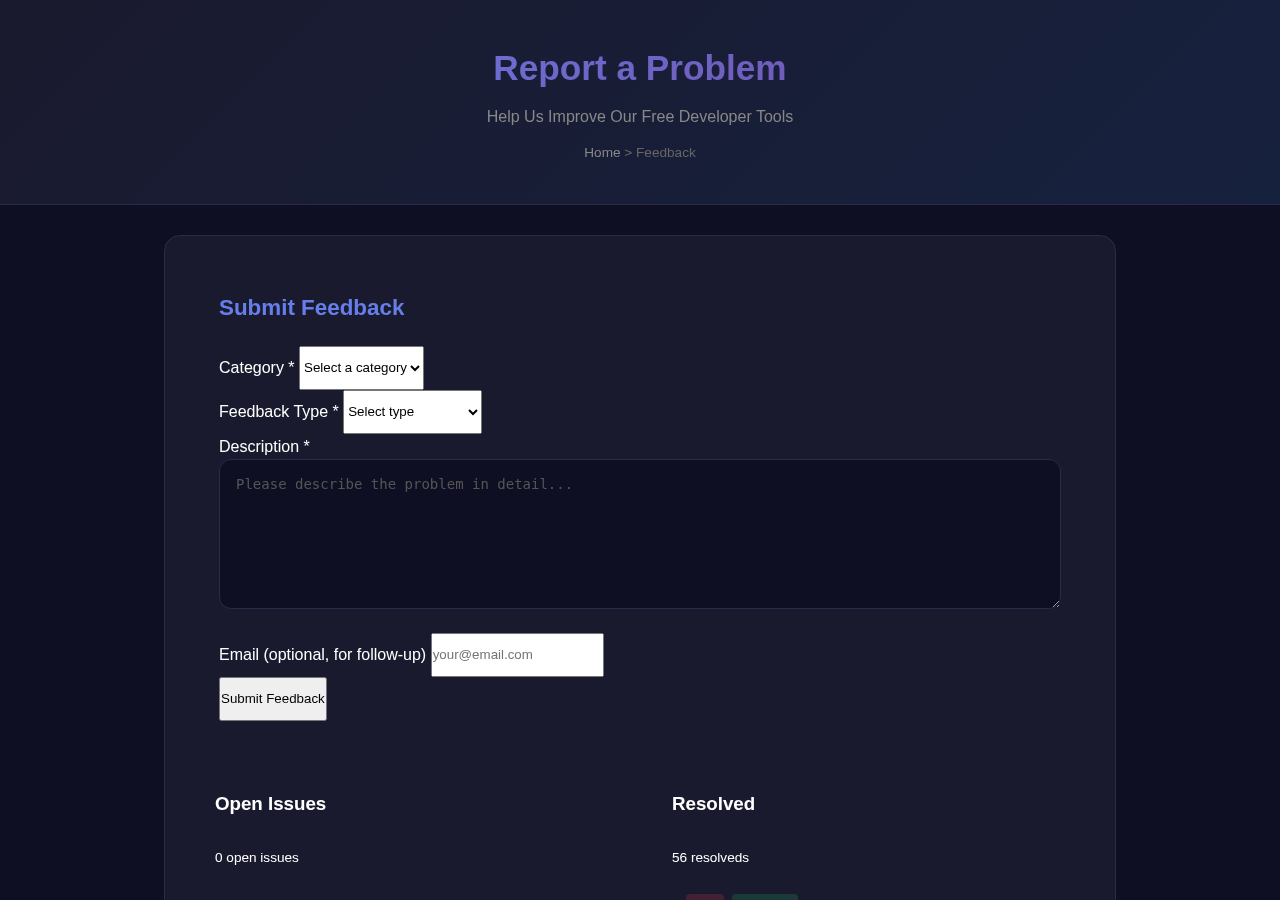 Feedback — Free Online Tool