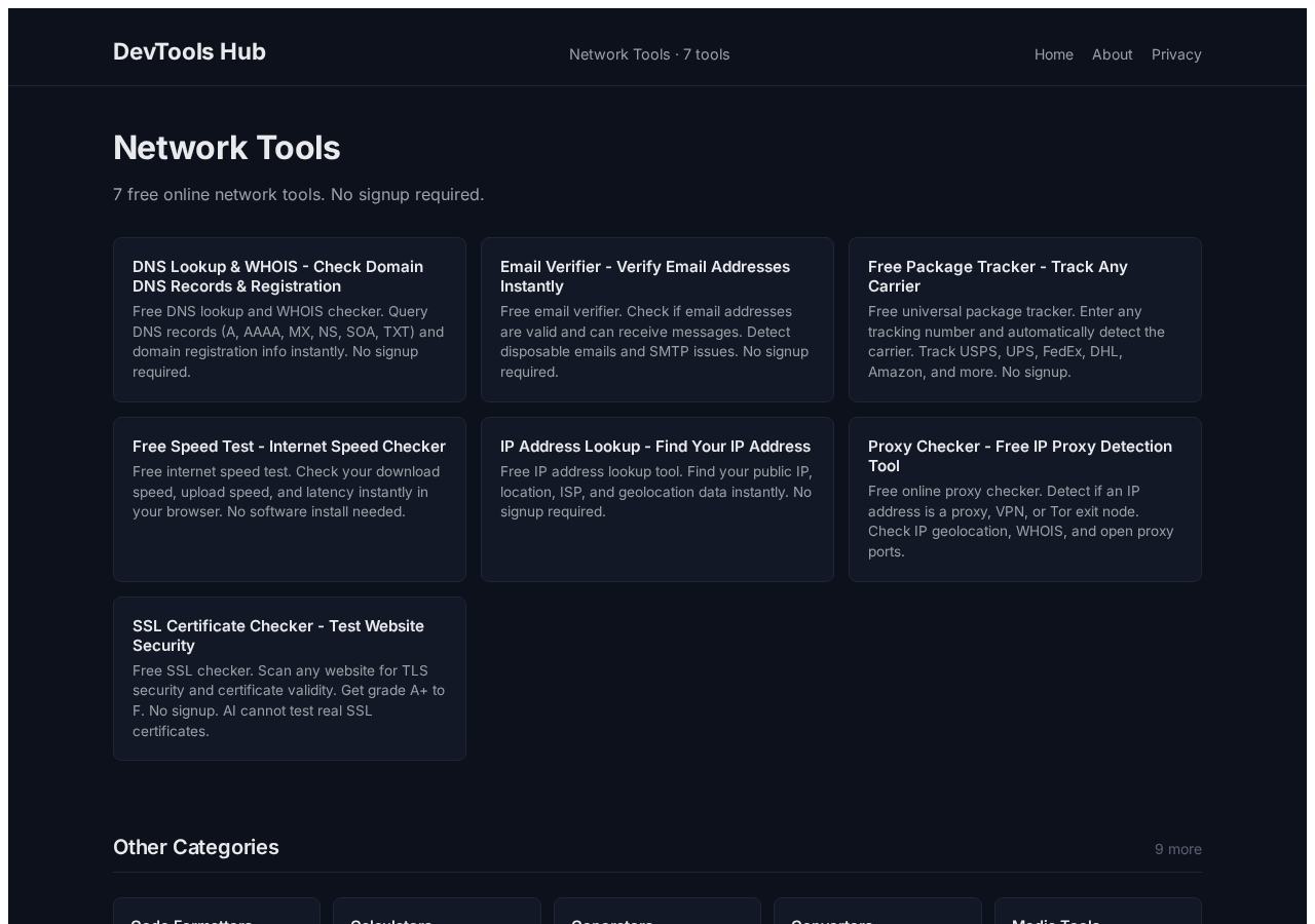 Network — Free Online Tool