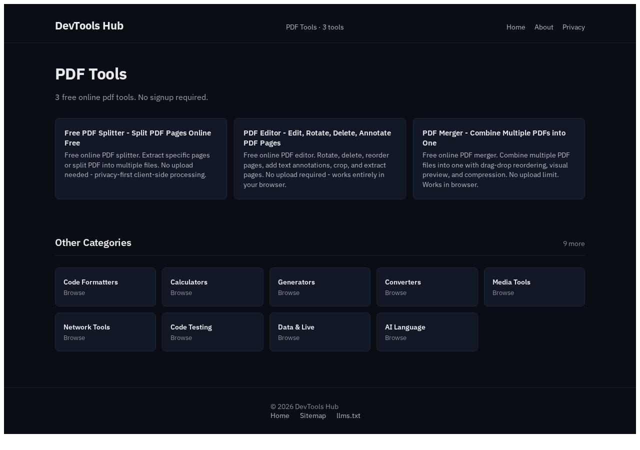 Pdf Tools — Free Online Tool
