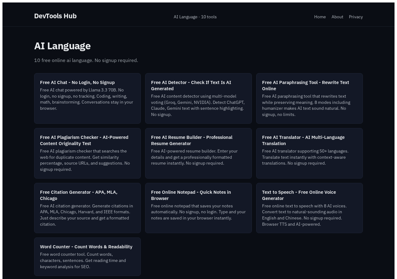 Ai Language — Free Online Tool