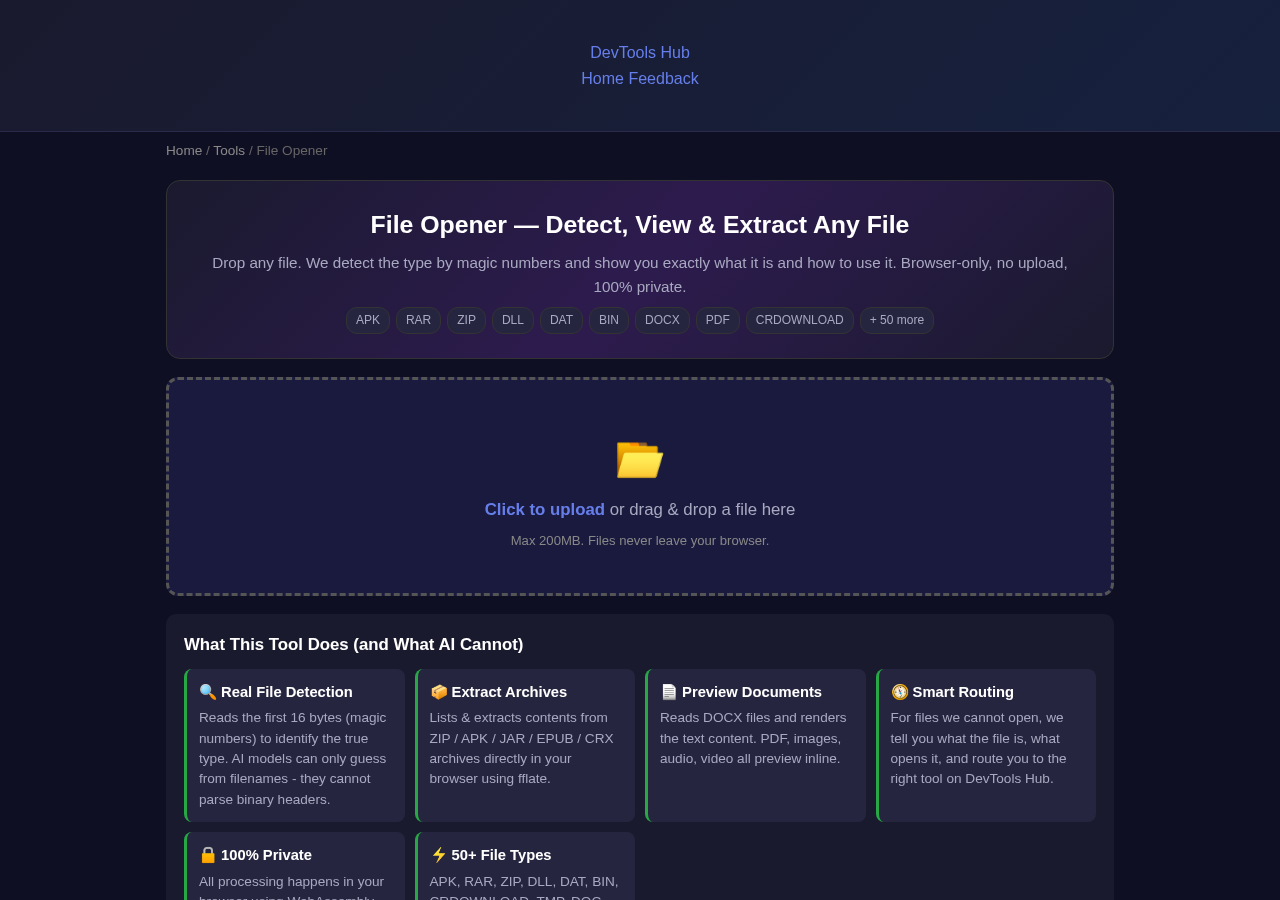 File Opener — Free Online Tool
