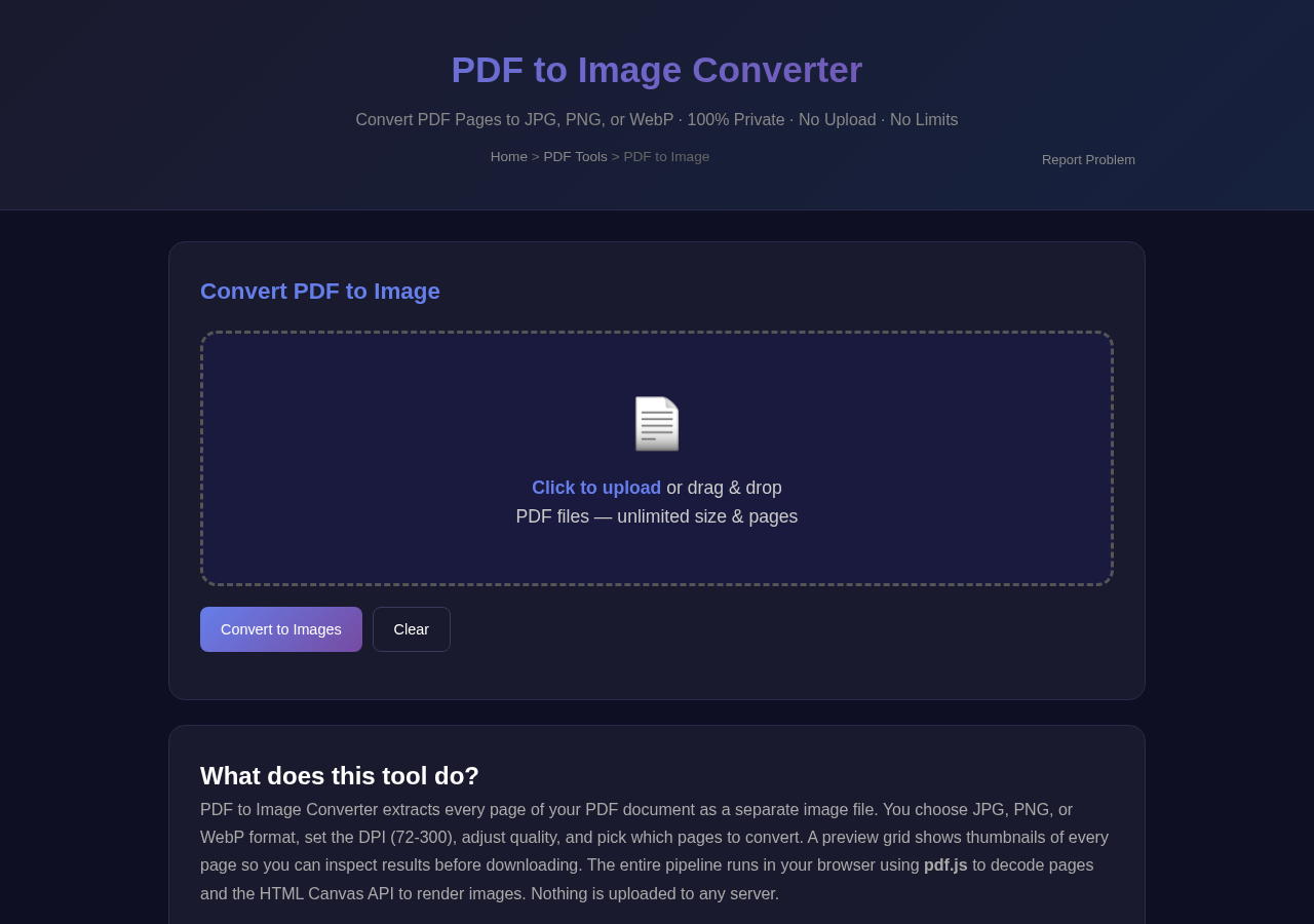 Pdf To Image — Free Online Tool