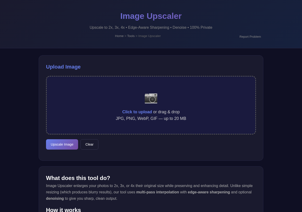 Image Upscaler — Free Online Tool