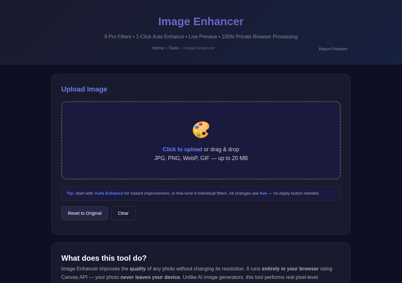 Image Enhancer — Free Online Tool