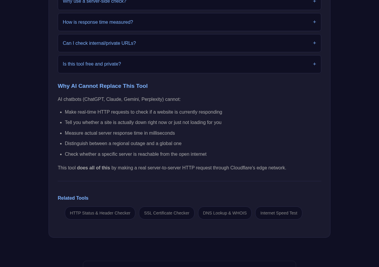 Website Down Checker tool interface