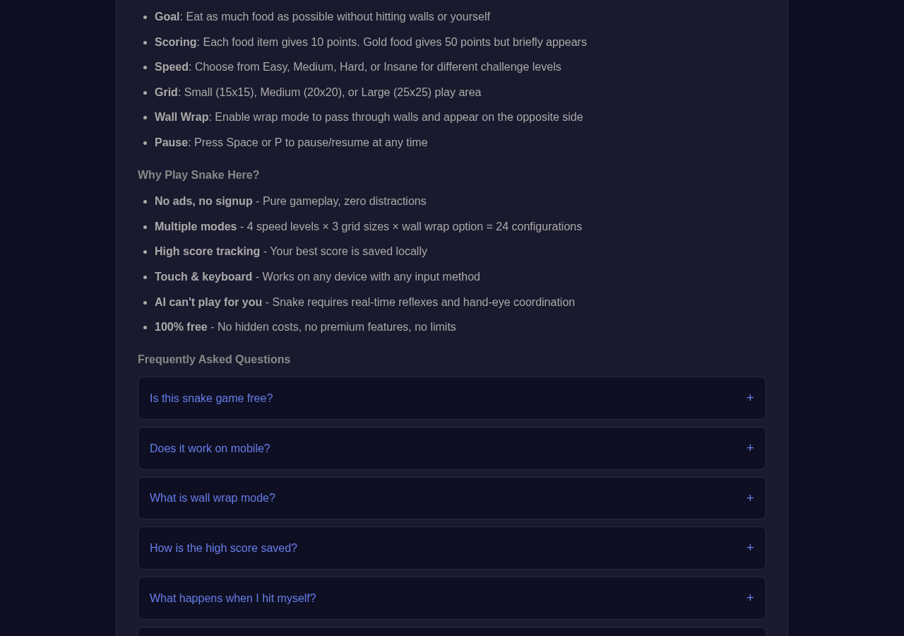 Snake Game tool interface