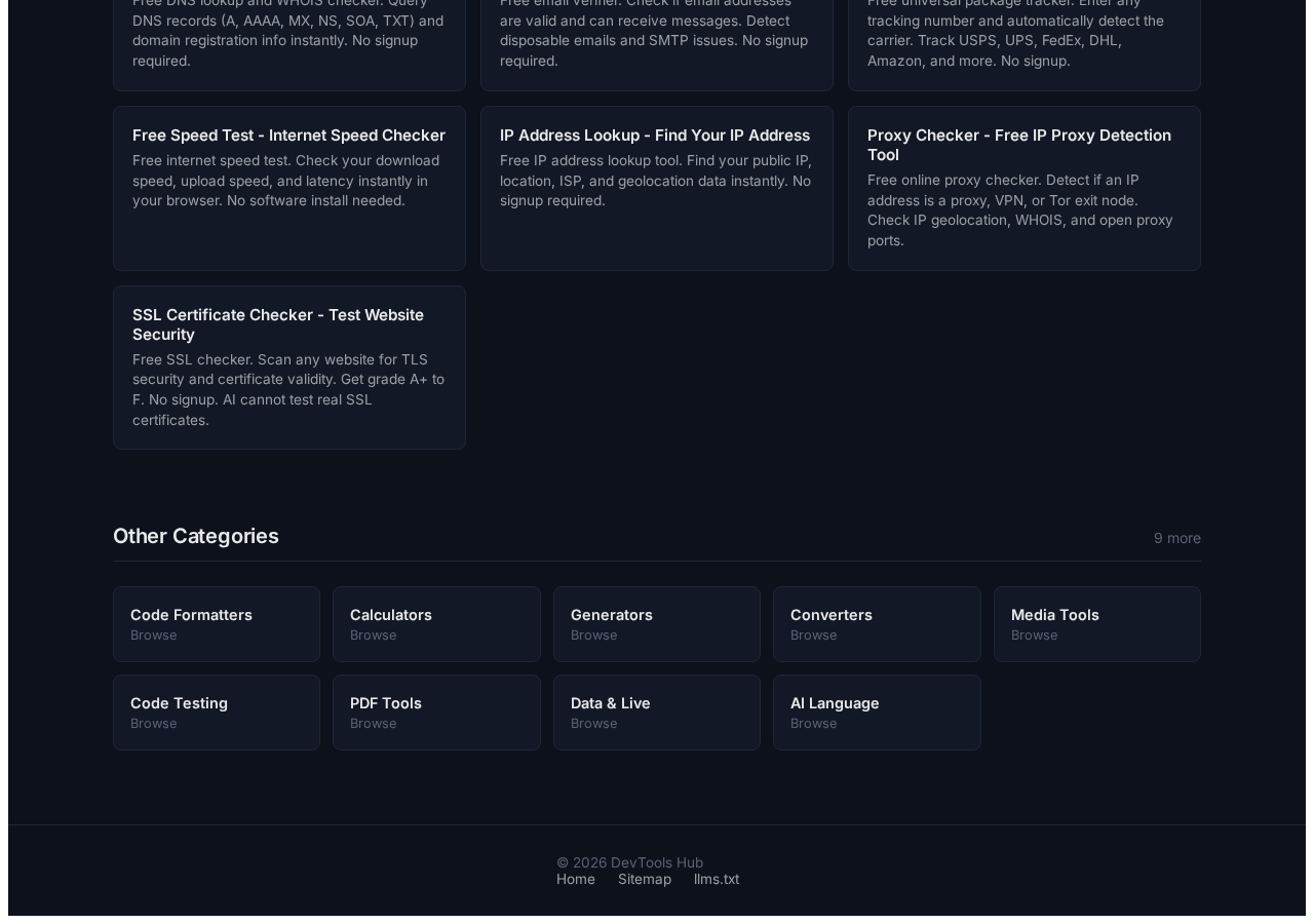 Network tool interface