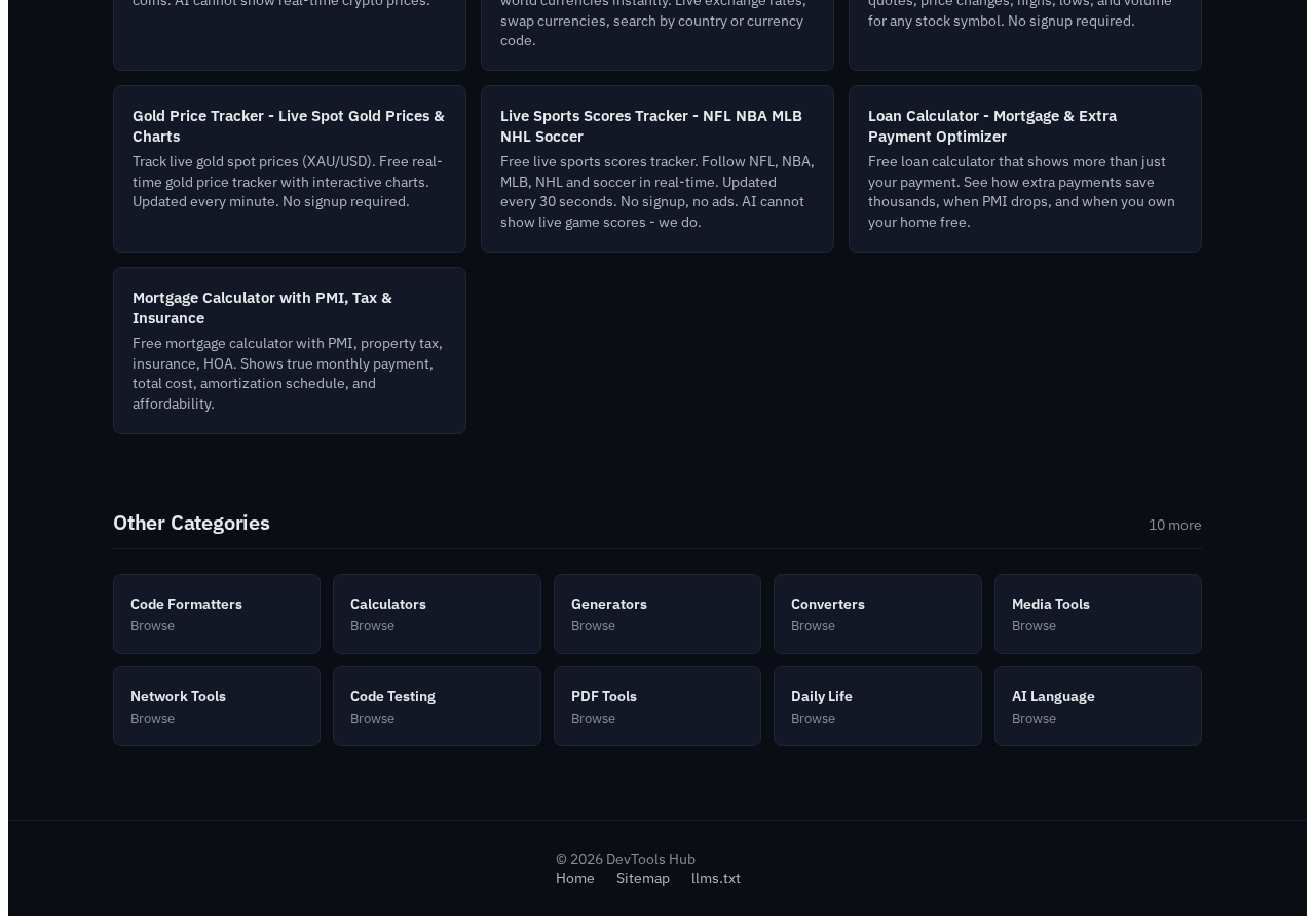Finance tool interface