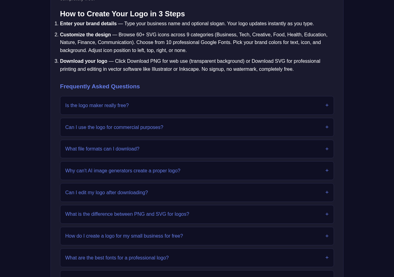 Logo Maker tool interface