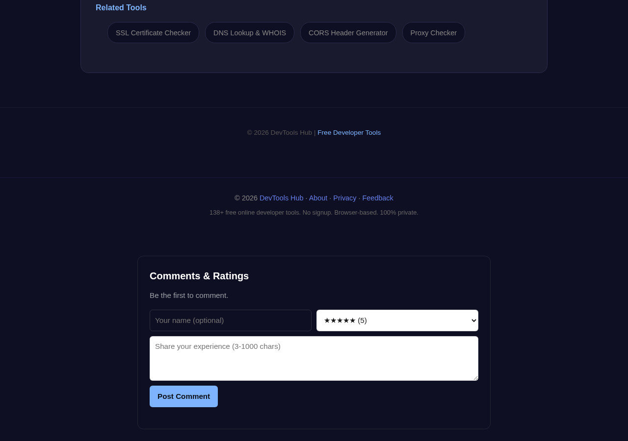 Http Status Checker tool interface