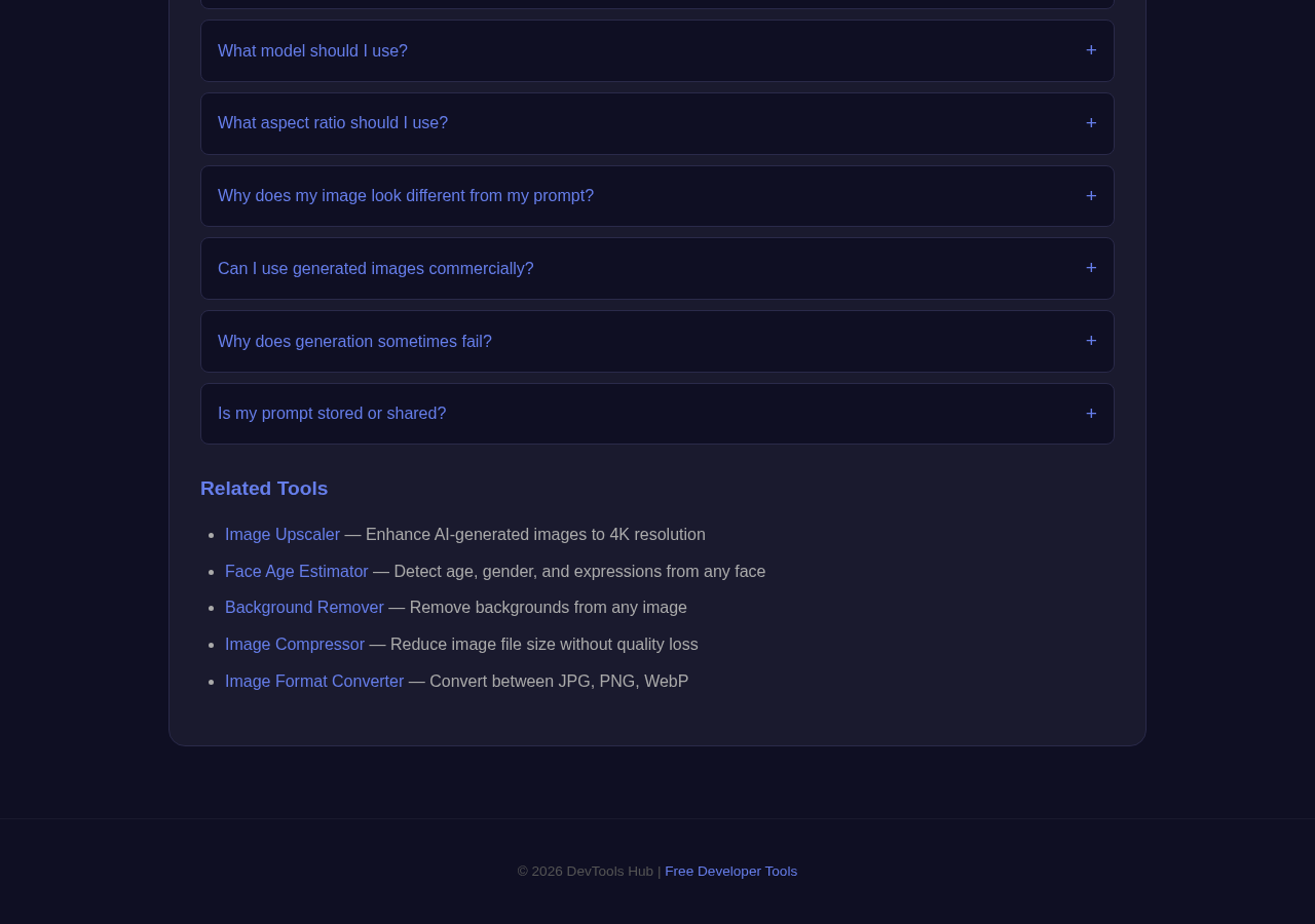 Ai Image Generator tool interface