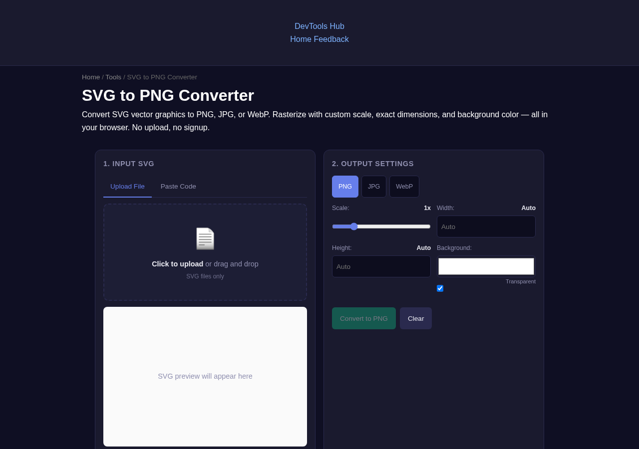 Svg To Png — Free Online Tool