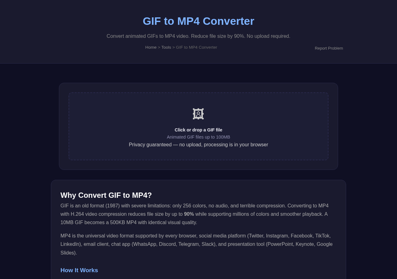 Gif To Mp4 — Free Online Tool