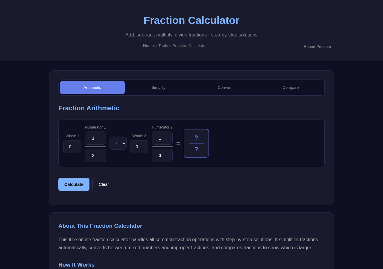 Free Online Calculator — Simple & Fast
