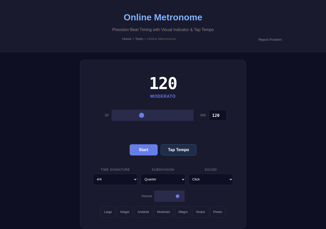 Metronome — Free Online Tool