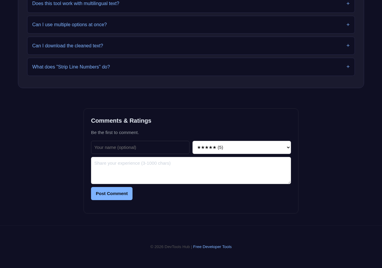 Text Cleaner tool interface