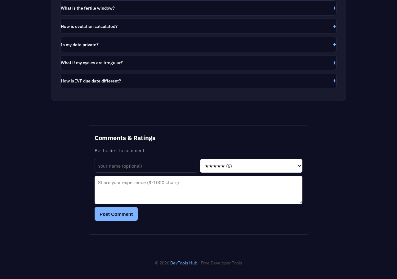Due Date Calculator tool interface