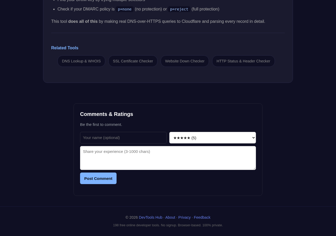 Email Auth Checker tool interface
